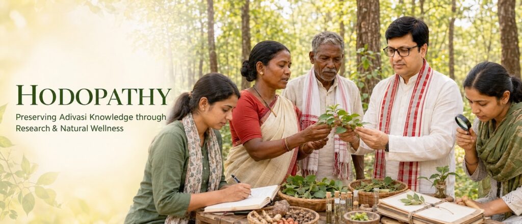 Hodopathy natural-wellness initiative connecting Jharkhand’s Adivasi knowledge, tribal wisdom, forest plants and traditional practices with modern science.