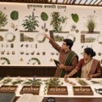 Rajeev Singh documenting Hodopathy medicinal plants with tribal knowledge holders and a botanist in Jharkhand